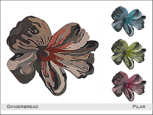 Sims 4 — Pilar Gingerbread Rug1 by Pilar — Dare with a different decoration and mix different materials.