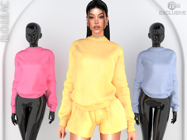 Sims 4 — Cotton Sweatshirt DO0797 by DOLilac — Custom thumbnail