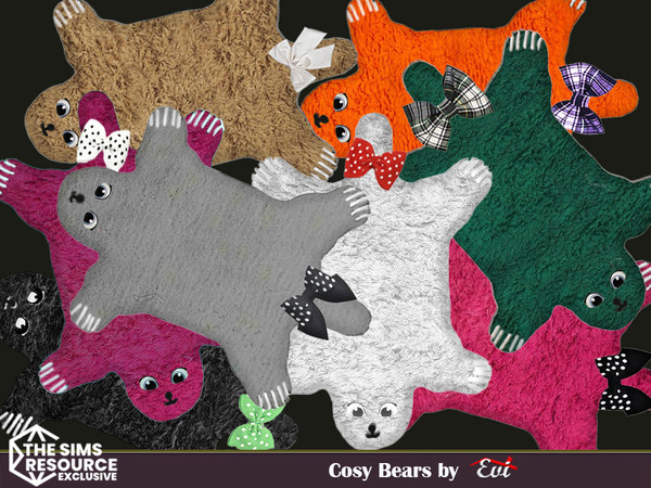 Sims 4 — Cosy bears by evi — Warm rugs with a bear shape for toddlers and kids rooms