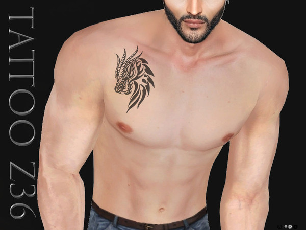 Sims 4 — TATTOO Z36 by ZENX — Base Game