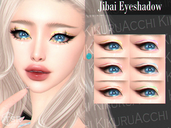 Sims 4 — Jibai Eyeshadow by Kikuruacchi — - It is suitable for Female and Male. ( Teen to Elder ) - 6 swatches - HQ