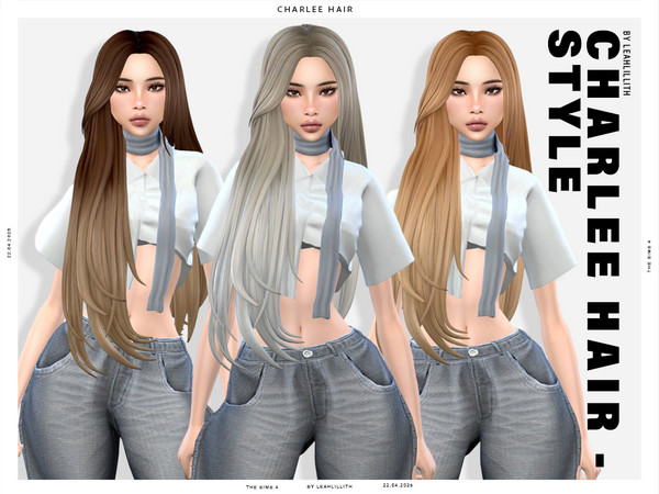 Sims 4 — LeahLillith_CharleeiHairstyleOmbre_01.package by Leah_Lillith — There is an optional recolor (color wheel) which
