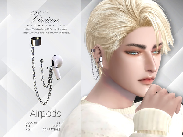 Sims 4 — VivianDang_MA_Earing_Airpods_L.package by VivianDang — - All new meshes