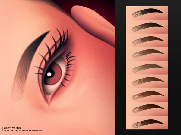 Sims 4 — Eyebrows N125 by cosimetic — - Female