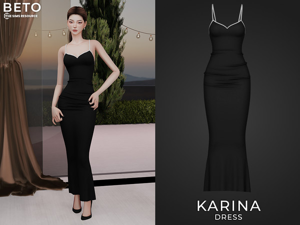 Sims 4 — Karina (Dress) by Beto_ae0 — Elegant and minimalist dress, enjoy it