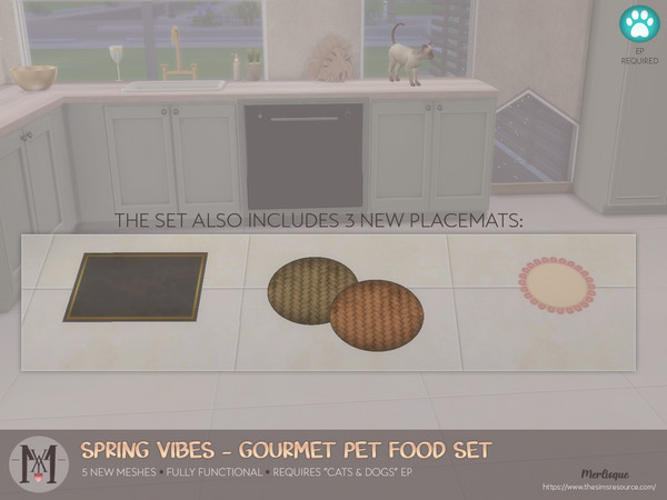 Sims 4 — [Merlisque] Flower placemat by Merlisque — Spring is in the air! Take the opportunity to celebrate it with this