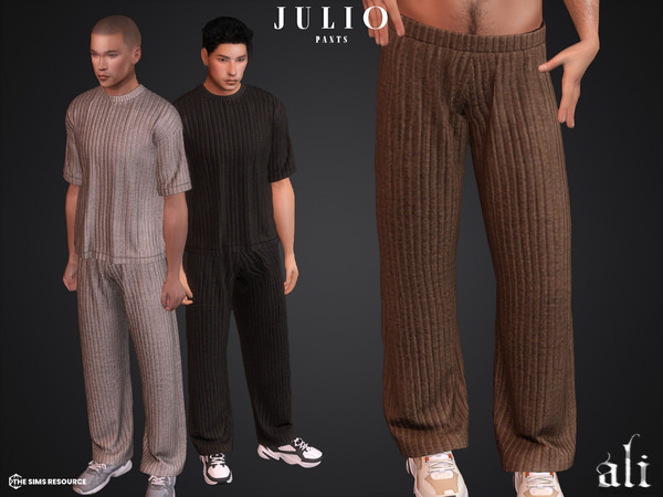 Sims 4 — JULIO pants by ali1 — Ribbed Pants