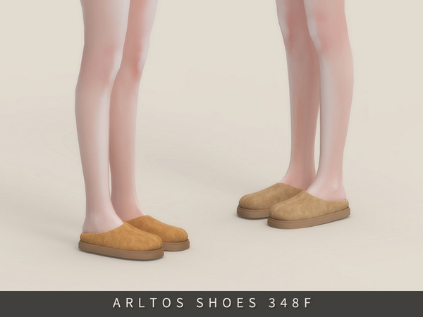 Sims 4 — Suede slippers Female by Arltos — 10 colors.