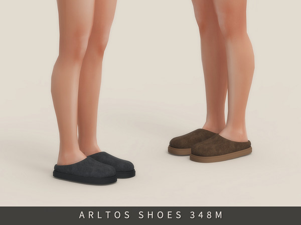 Sims 4 — Suede slippers Male by Arltos — 10 colors.