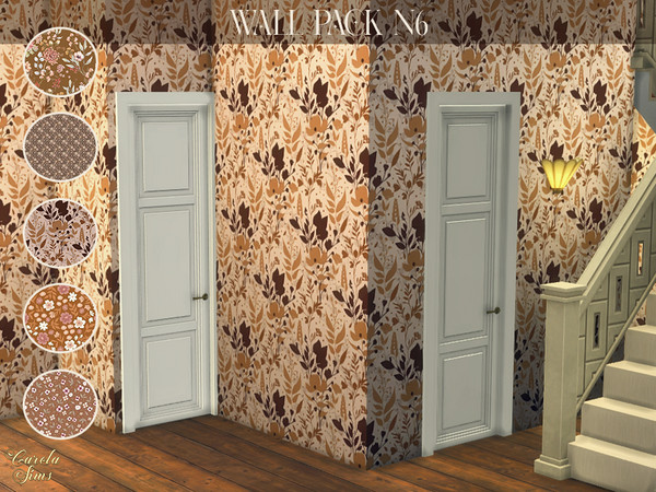 Sims 4 — Wall Pack N6 by xCarolaSimsx — Found in Build mode under wall patterns