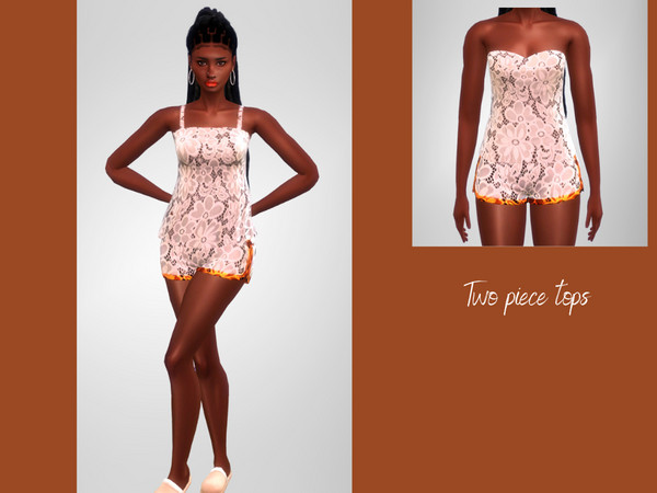 Sims 4 — LacePJSmom2.package by SimmerClara — This matching mother daughter lace pjs is perfect for spring and summer