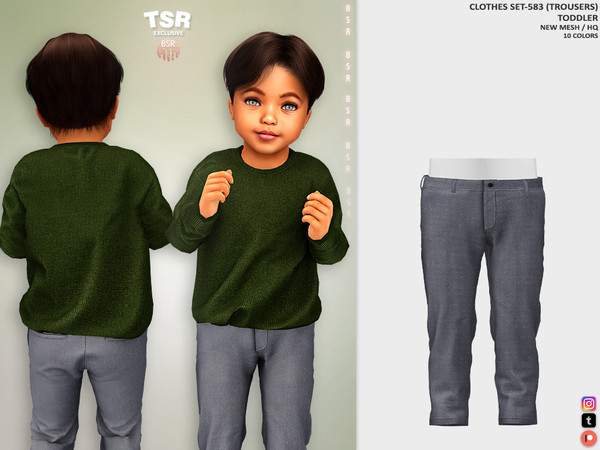 Sims 4 — ToddlerM - CLOTHES SET-583 (TROUSERS) BD1494 by busra-tr — 10 colors Toddler