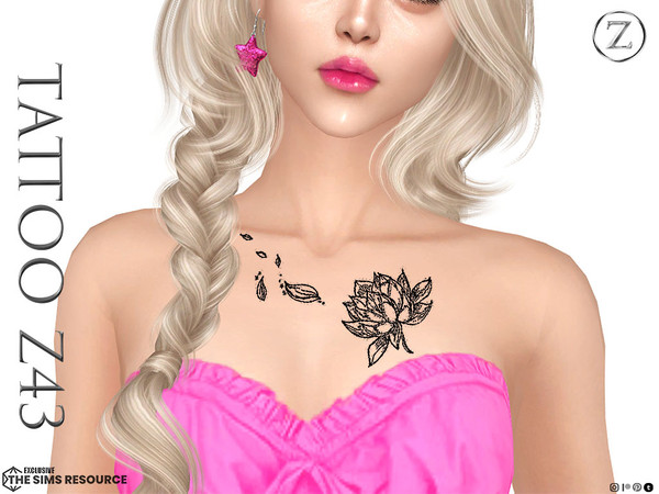 Sims 4 — TATTOO Z43 by ZENX — Base Game