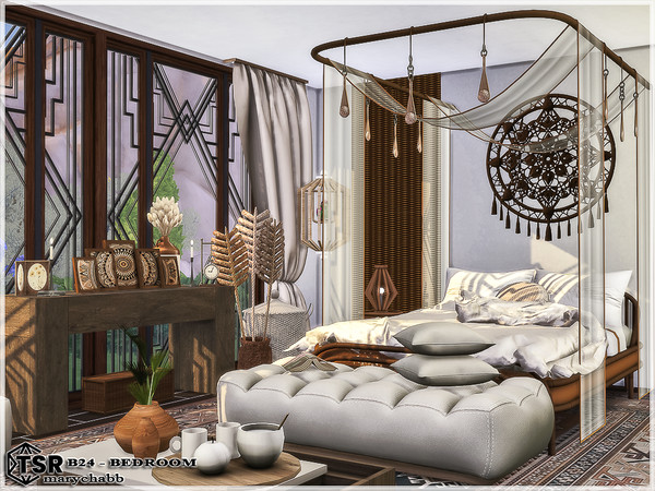 Sims 4 — B24 - Bedroom by marychabb — I present a room - Bedroom with a seating area. Room is fully equipped.