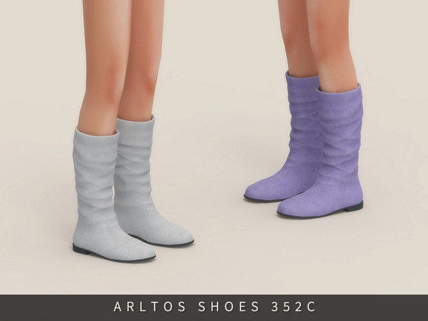 Sims 4 — Retro suede boots Child by Arltos — 11 colors.