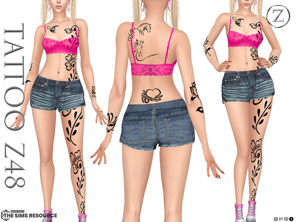 Sims 4 — TATTOO Z48 by ZENX — Base Game