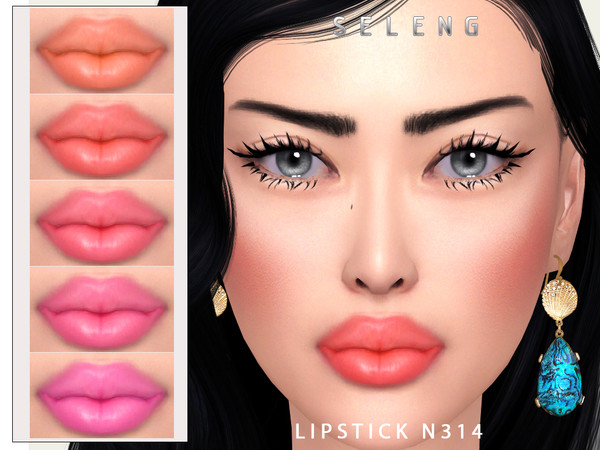 Sims 4 — Lipstick N314 by Seleng — The lipstick has 15 colours and HQ compatible. Allowed for teen, young adult, adult