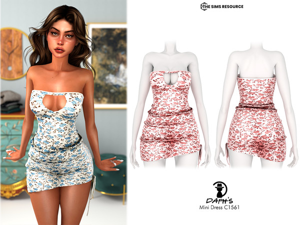 Sims 4 — Mini Dress C1561 by Daph's — 7 Swatches