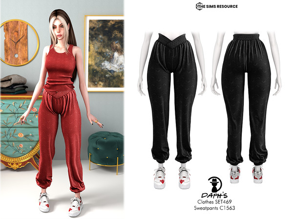 Sims 4 — Clothes SET469 - Sweatpants C1563 by Daph's — 7 Swatches