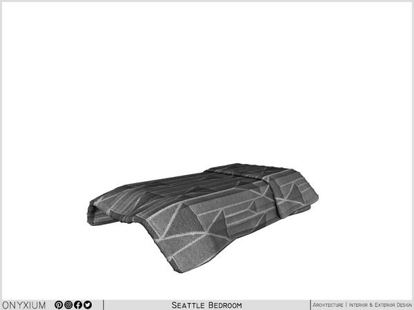 Sims 4 — Seattle Bed Blanket by Onyxium — Onyxium@TSR Design Workshop Bedroom Collection - Belong To The 2025 Year