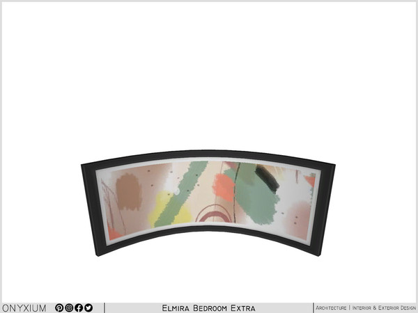 Sims 4 — Elmira Curved Painting Frame by Onyxium — Onyxium@TSR Design Workshop Bedroom Collection - Belong To The 2025