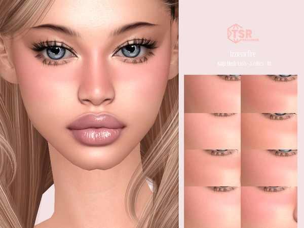 Sims 4 — IMF Katja Blush N.188 by IzzieMcFire — Katja Blush N.188 contains 8 colors in hq texture.
