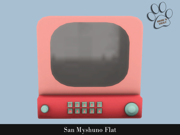 Sims 4 — San Myshuno Flat - TV by siomisvault — I love this set haha soooo objective but I love it I hope you love it too