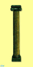 Sims 2 — High Society Pillar in green + gold by chrissy6930 — Recolor of High Society Pillar in green and gold.