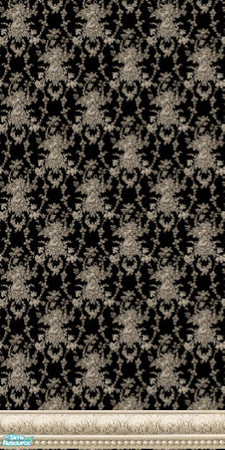 Sims 2 — damask set 1 - Individual Item by skinflin — damask fabric wallpaper black-white