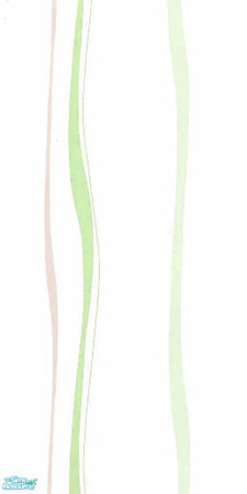 Sims 2 — Waves in Green & Peach by risikat — Abstract wave wallpaper in green & peach