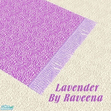 Sims 2 — Custom Rug Fringe - Lavender by Raveena — A new style fringe using Windkeeper's fringe mesh. This uses the main