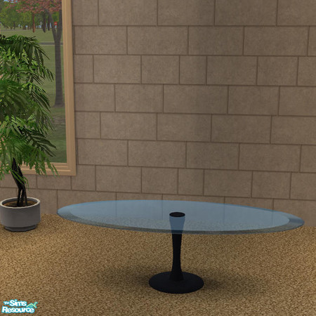 Sims 2 — Long Glass Coffee Table MESH by DOT — LongGlass Coffee Table MESH Living Glass Part 3 Long Coffee Table and End