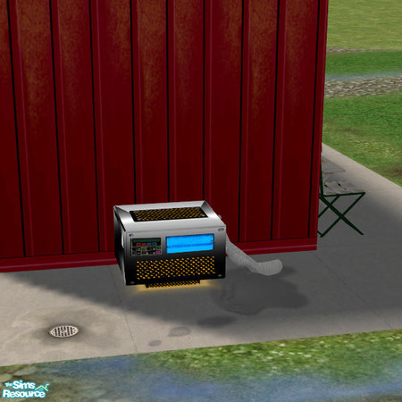 Sims 2 — Generator Lighted Chrome - #337937 by DOT — Generator Lighted Chrome *GET MESH* Red Aluminum Stained and Rusted