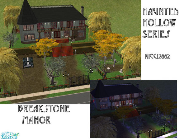 Sims 2 — Haunted Hollow-Breakstone Manor by TheNumbersWoman — This house is a house done for my friends in the Haunted