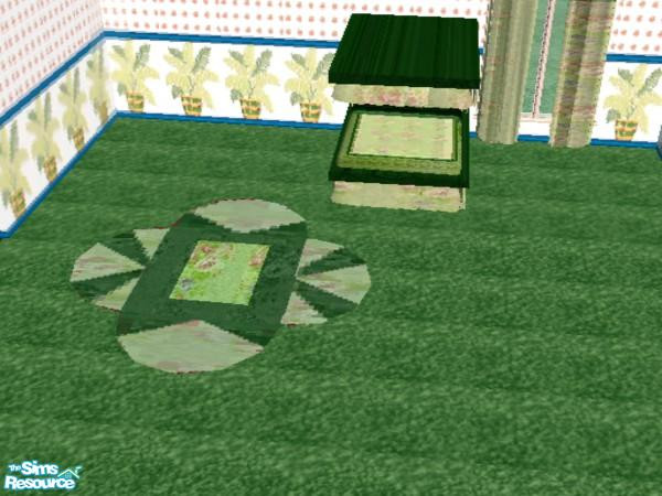 Sims 2 — Ruffled Bedroom - Apple Green - Rug by ead425 — 