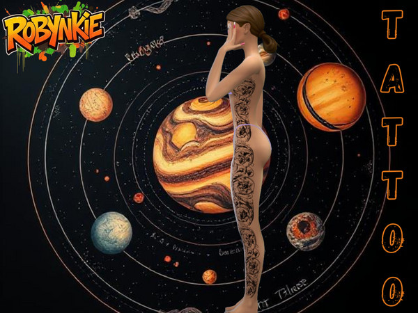 Sims 4 — Robynq Tattoo RL3057 - Basegame compatible by Robyn72 — Robynq Tattoos: Express Your Sim's Individuality Adorn