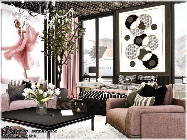 Sims 4 — B25 - Bedroom by marychabb — I present a room - Bedroom with a seating area. Room is fully equipped.