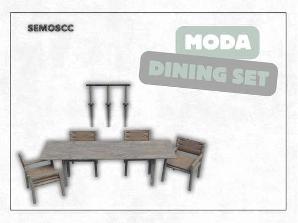 Sims 4 — [SCC] Moda Dining Chair by semoscc — +3 color swatches, Dining Chair, Dining Table, Light -Ceiling