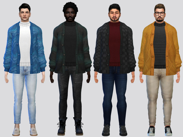 Sims 4 — Cool Shabby Sweater by McLayneSims — TSR EXCLUSIVE