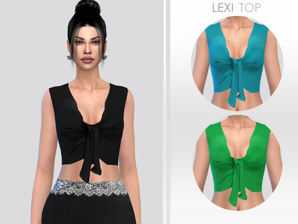 Sims 4 — Lexi Top by Puresim — Female top in 3 swatches