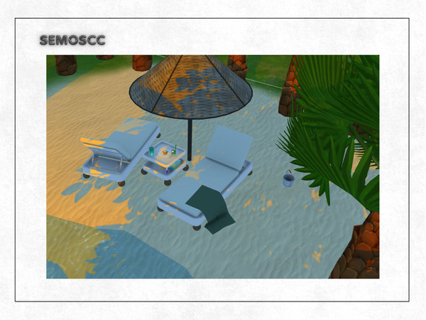 Sims 4 — [SCC] Sezz Lounge Chair (chaise longue) by semoscc — A lounge chair or chaise longue that you can use for pool,