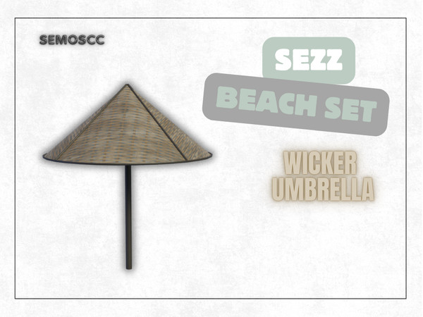 Sims 4 — [SCC] Sezz Umbrella by semoscc — A lounge chair or chaise longue that you can use for pool, beach or even