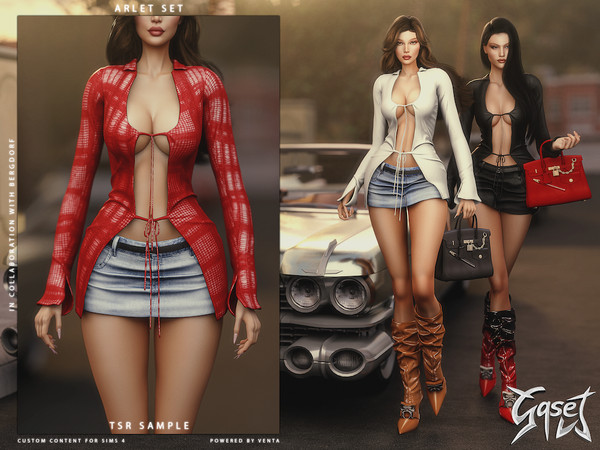 Sims 4 — GASET - Arlet Top by VentaStudio — - 5 Swatches (34 Swatches on Patreon)