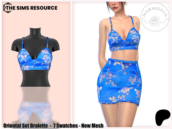 Sims 4 — Patreon - Oriental Set Bralette by Harmonia — New Mesh