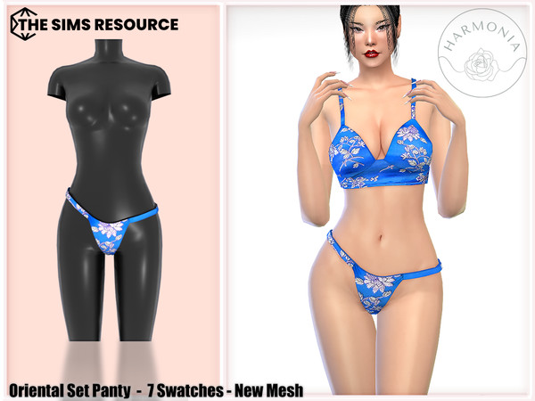 Sims 4 — Oriental Set Panty by Harmonia — New Mesh