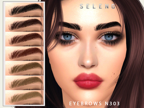 Sims 4 — Eyebrows N303 by Seleng — The eyebrows has 21 colours and HQ compatible. Allowed for teen, young adult, adult