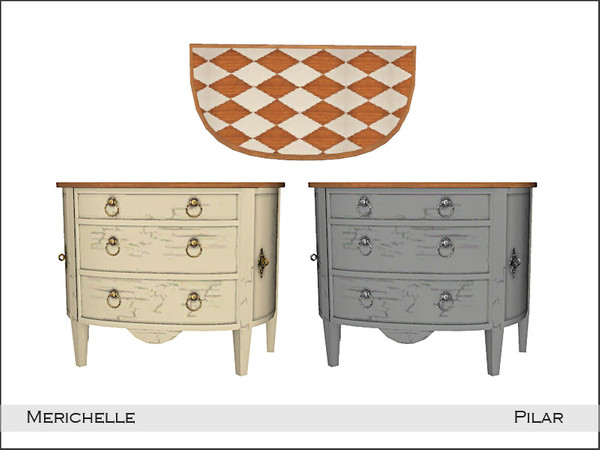 Sims 4 — Pilar Merichelle Dresser by Pilar — Refined elegance with a shabby chic touch