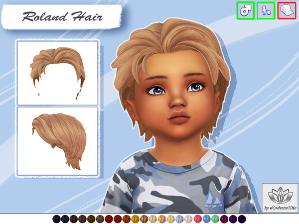 Sims 4 — Roland Hair - Toddler version by Lewbertsn00tles — A modern, layered, mullet-style haircut for boys. Maxis Match