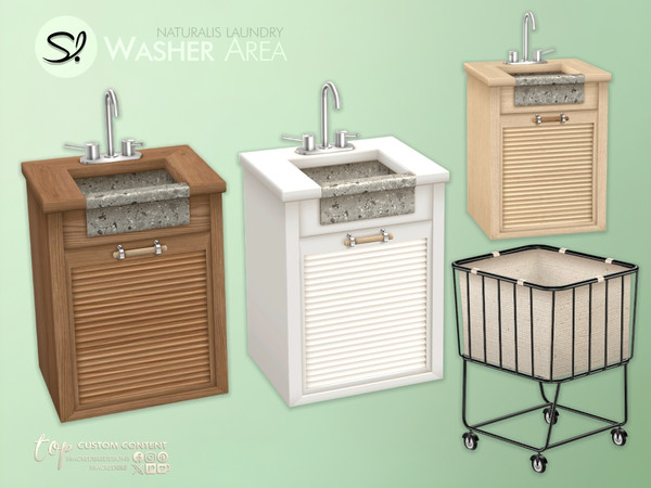 Sims 4 — Naturalis Laundry- Sink by SIMcredible! — Bringing back our all time most downloaded series in 21 years creating