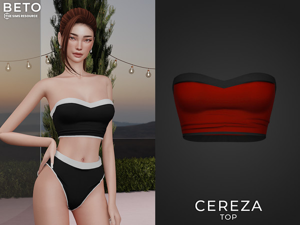 Sims 4 — Cereza (Top) by Beto_ae0 — Feminine and minimalist swimsuit, enjoy it